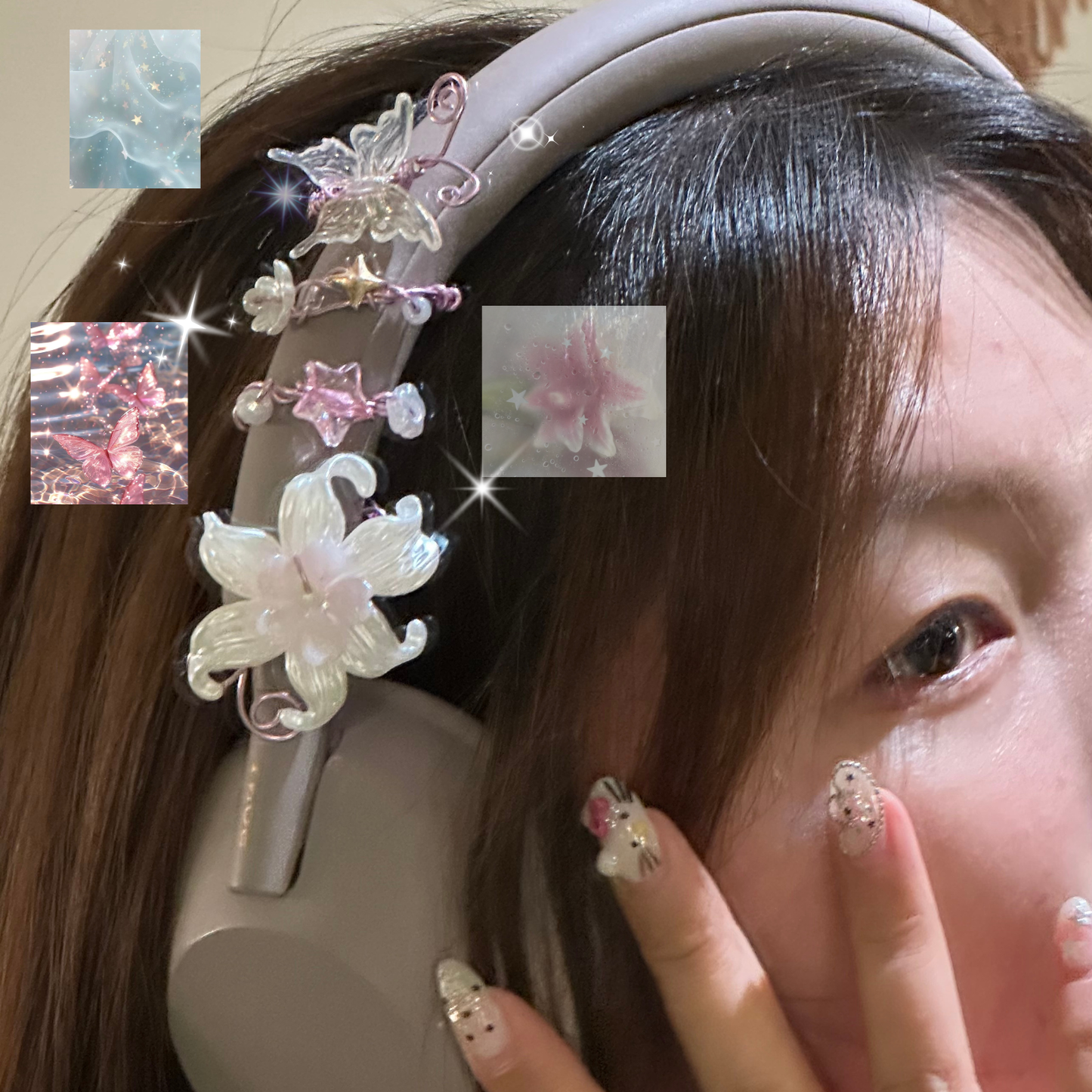 Pink Blossom Wrap 🌸 Handmade Floral Wrap | Fairycore Coquette Accessory