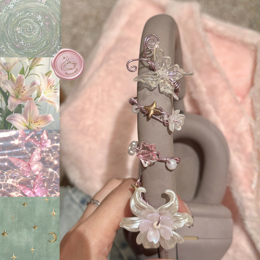 Pink Blossom Wrap 🌸 Handmade Floral Wrap | Fairycore Coquette Accessory