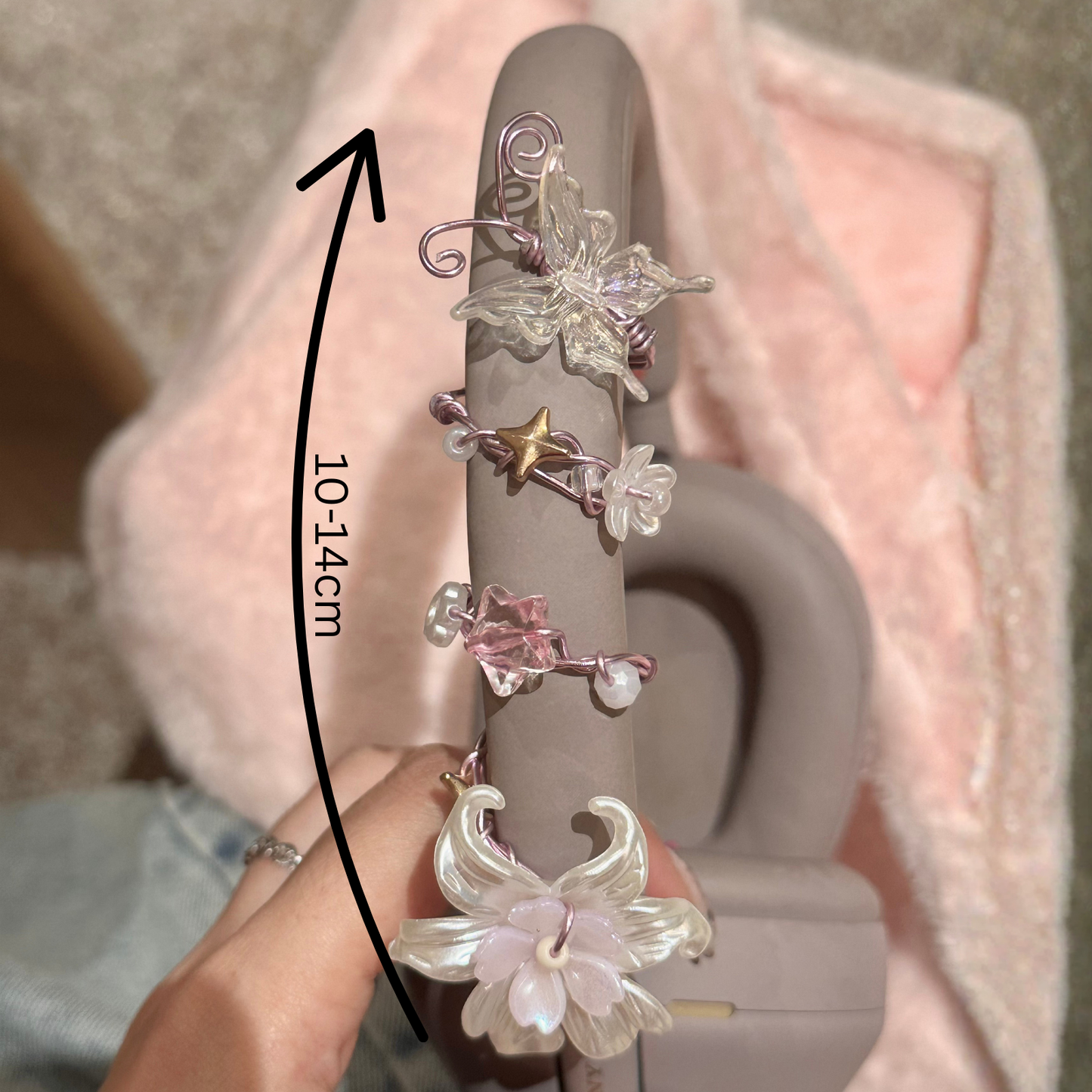 Pink Blossom Wrap 🌸 Handmade Floral Wrap | Fairycore Coquette Accessory