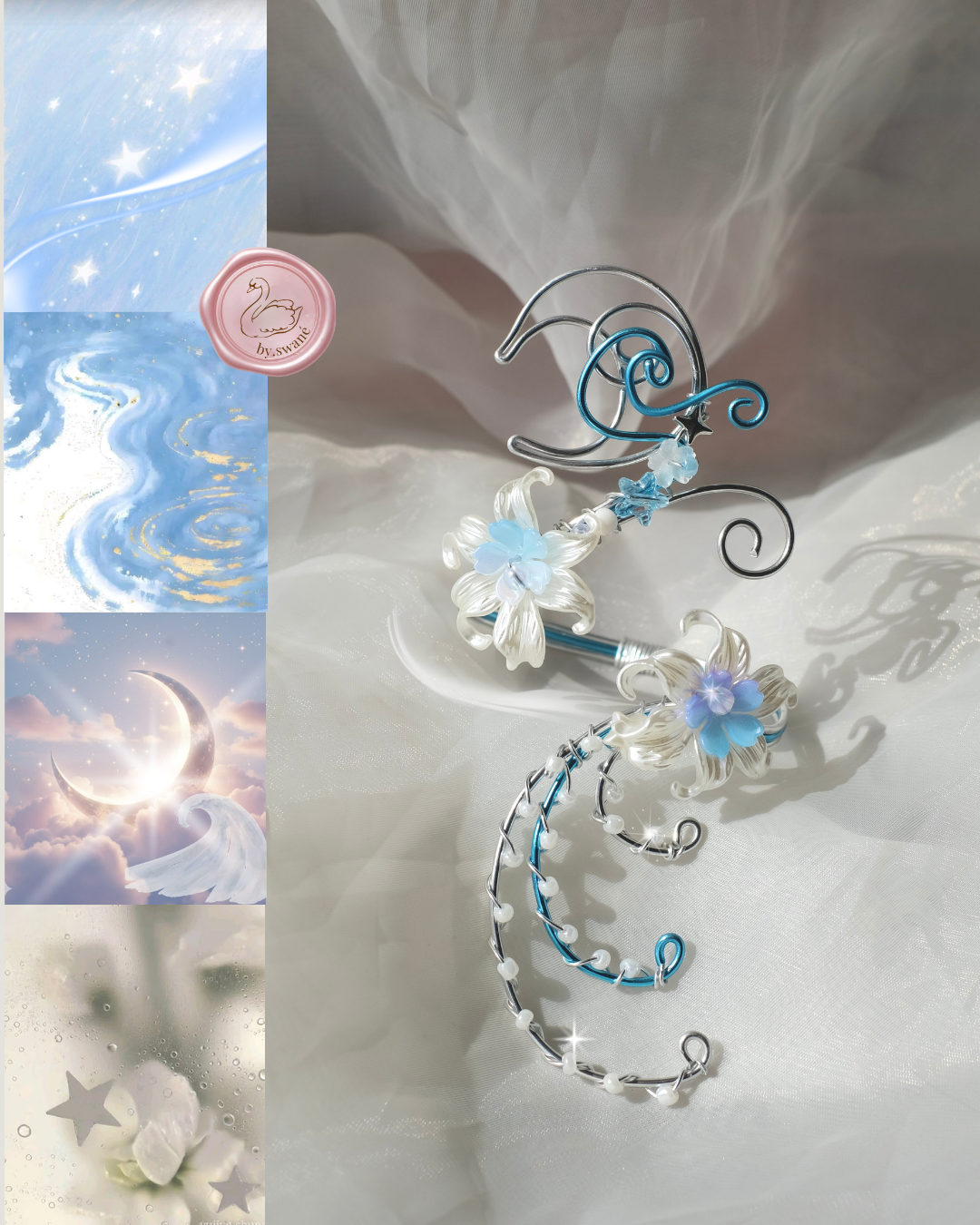 Handmade Ocean Fairy Arm Cuff 🌙 Summer Statement Bracelet by Swané