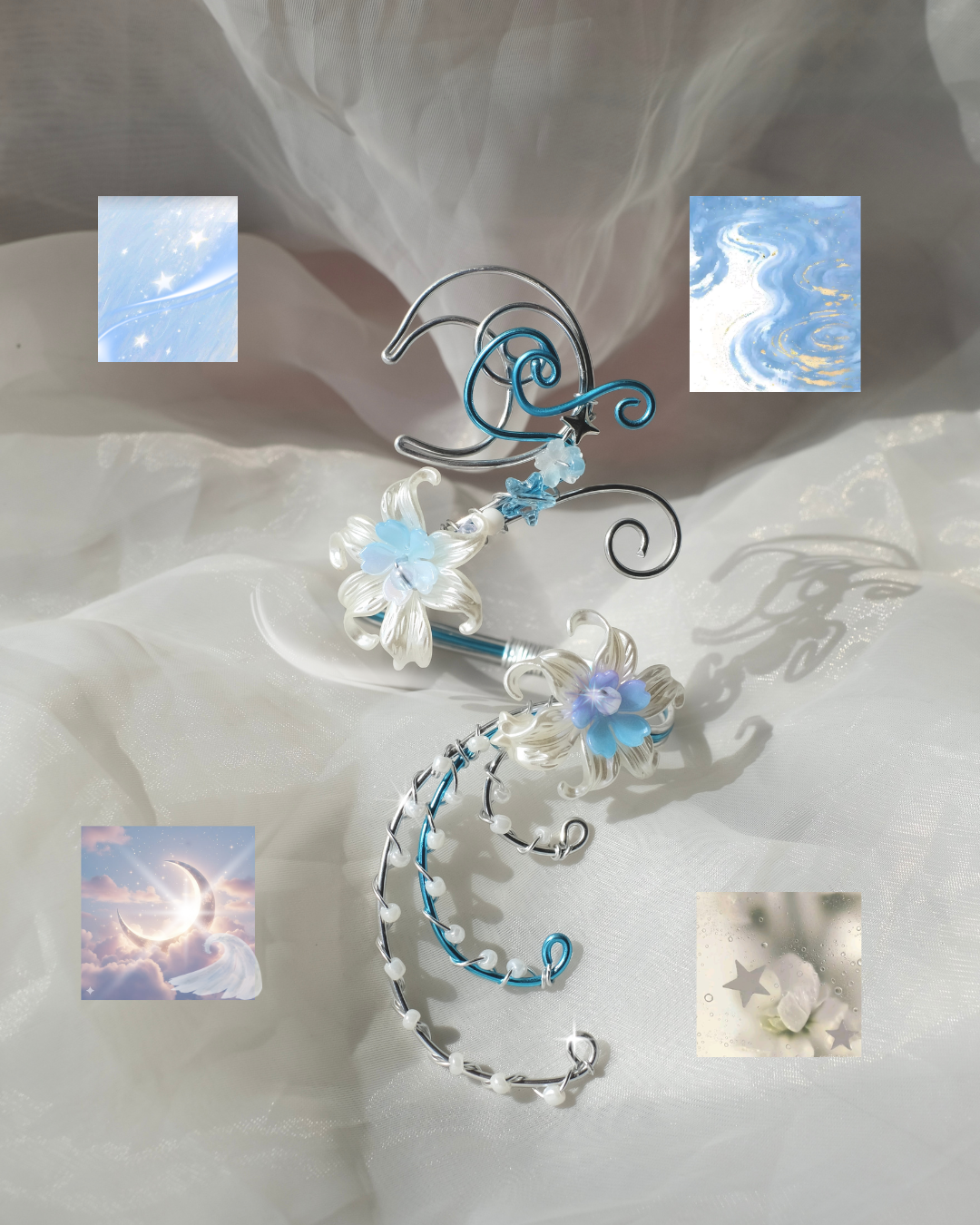 Handmade Ocean Fairy Arm Cuff 🌙 Summer Statement Bracelet by Swané